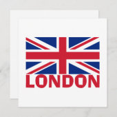 Londen in Red Kaart (Voorkant / Achterkant)