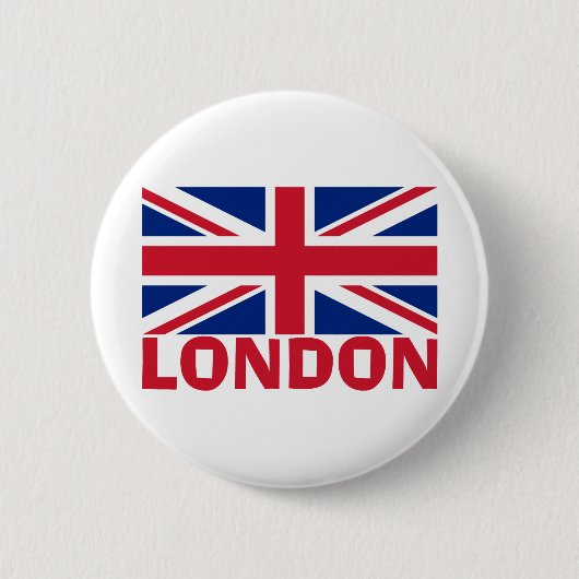 Londen in Red Ronde Button 5,7 Cm (Voorkant)