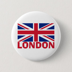 Londen in Red Ronde Button 5,7 Cm