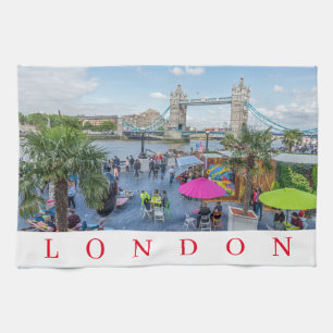 Londen in zomertheekdoek theedoek