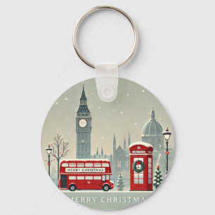 Londen Kerstmis Big Ben & Feestelijk Londen Sleutelhanger