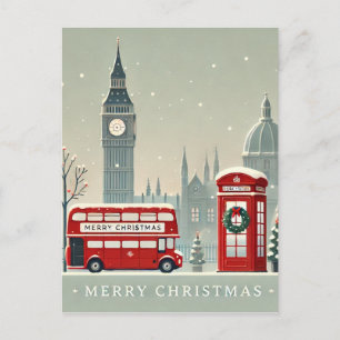 Londen Kerstmis Big Ben & Festive Londen Briefkaart