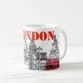 londen koffie - mok (Voorkant rechts)