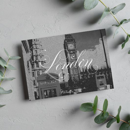 Londen Landmark Zwart Wit Foto Briefkaart