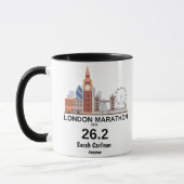 Londen Marathon Finisher Gepersonaliseerd hardloop Mok (Links)