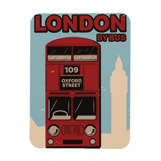 Londen met de bus magneet (Verticaal)