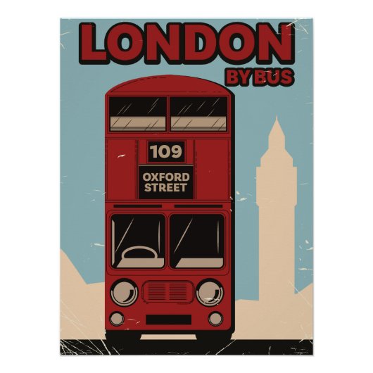 Londen met de bus perfect poster (Voorkant)
