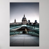 Londen - Millennium Bridge & St Pauls (6334) Poster (Voorkant)