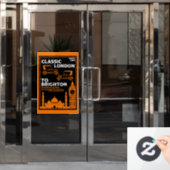 Londen naar Brighton Veteran Car Run Raamsticker (Kantoordeur)