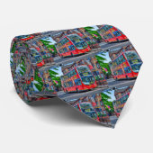 Londen naar Lewisham Red Double-decker Bus UK Stropdas (Opgerold)