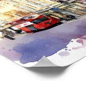 Londen- Notting Hill (B), Waterverf Poster (Hoek)