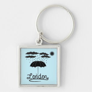Londen Onder een paraplu Sleutelhanger