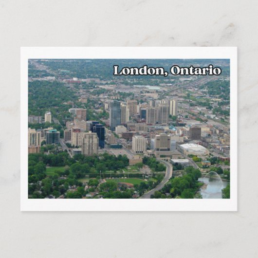 Londen Ontario Aerial Downtown Uitzicht Briefkaart (Voorkant)