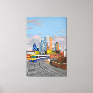 Londen overland trein-Hoxton station canvas kunst