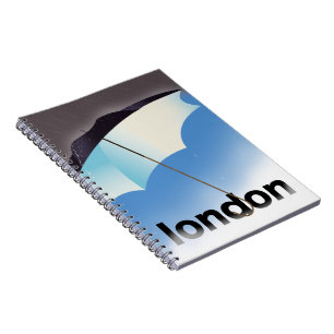 Londen paraplu reizen poster notitieboek