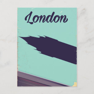 Londen Parlement Big ben vintage poster Briefkaart