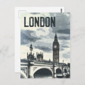  Londen poster Briefkaart (Voorkant / Achterkant)
