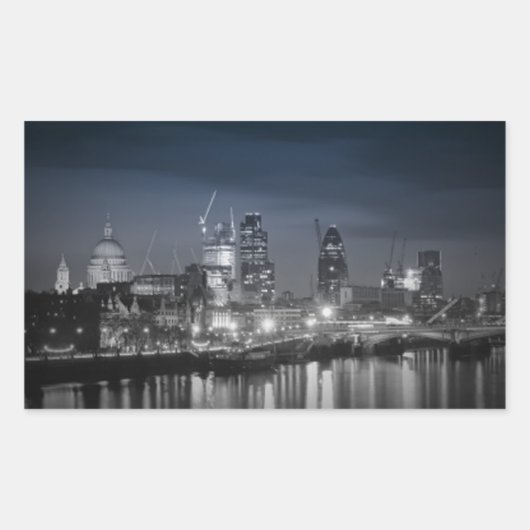 Londen Rechthoekige Sticker (Voorkant)