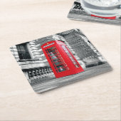 Londen Red Phone Box Onderzetter (Schuin)