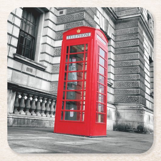 Londen Red Phone Box Onderzetter (Voorkant)