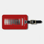 Londen Red Phone Call Box Bagagelabel (Voorkant horizontaal)