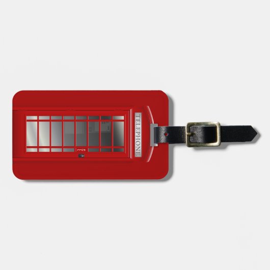Londen Red Phone Call Box Bagagelabel (Voorkant horizontaal)