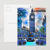 Londen Reis Kunst Ansichtkaart, Londen Reis Kunst, Briefkaart (Voorkant / Achterkant)