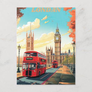 Londen Reisbriefkaart Kunst, Londen Reis Kunst, En Briefkaart