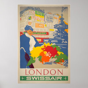 Londen Reisposter Engeland Kunstprint SWITSERLAND  Poster
