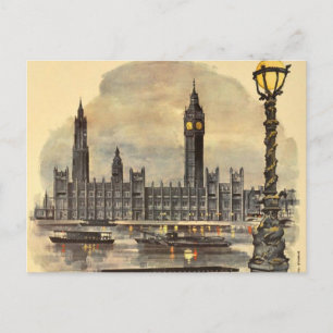  Londen reizen Big Ben Parlement Briefkaart