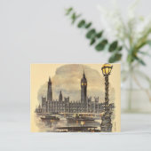 Londen reizen Big Ben Parlement Feestdagenkaart (Staand voorkant)
