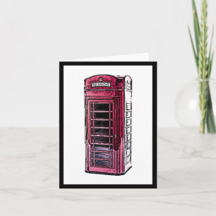 Londen Rode Telefoon Booth Iconic Britse Reizen Kaart