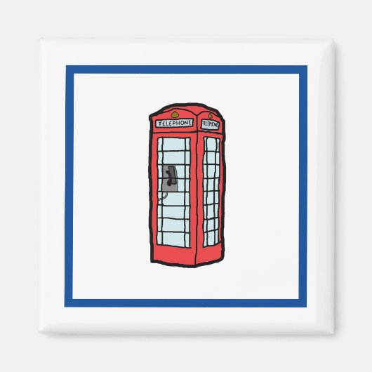 Londen Rode Telefoon Booth Iconic Britse Reizen Magneet (Voorkant)