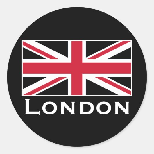 Londen Ronde Sticker (Voorkant)