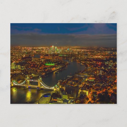 Londen 's nachts briefkaart (Voorkant)