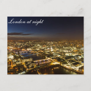 Londen 's nachts - briefkaart van het Uitzicht van