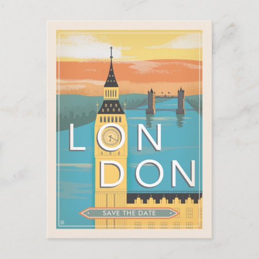 Londen | Save the date Aankondigingskaart (Voorkant)