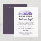 LONDEN Silhouet Trouw Uitnodigingen Handgetekend B (Voorkant / Achterkant)