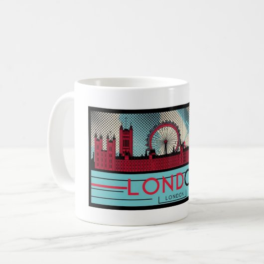 Londen Skyline 1 Mok (Voorkant links)