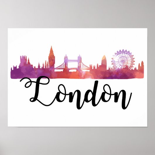 Londen Skyline Poster (Voorkant)