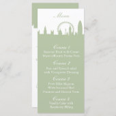 Londen Skyline Sage gepersonaliseerde menukaarten Menu (Voorkant / Achterkant)