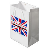 Londen Skyline Union Jack Flag Medium Gift Bag Cadeauzakje (Voorkant Gekanteld)