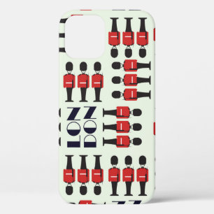 Londen, soldaten, naadloos patroon iPhone 12 hoesje