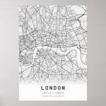 Londen Stadsplattegrond Poster