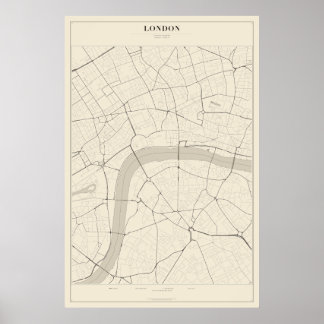 Londen Straatkaart Poster