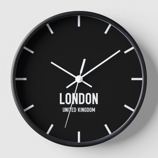 Londen Time Zone Newsroom Wall Clock (Voorkant)