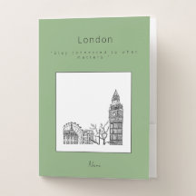 Londen Tone Sketch Pocket Folders