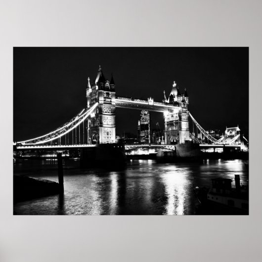 Londen, Tower Bridge bij Night Poster (Voorkant)