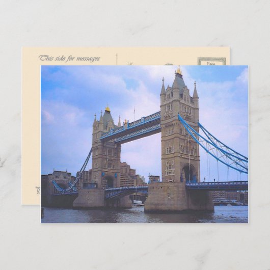 Londen, Tower Bridge en River Thames Briefkaart (Voorkant / Achterkant)