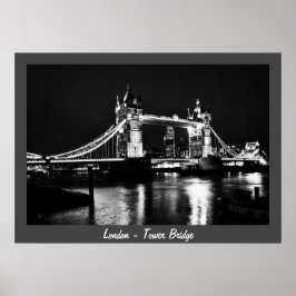 Londen - Tower Bridge, Night No.2 (Poster) Poster